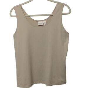 Chico's Women's Tank Top Beige Size 2 ( 14-16) Stretchy‎